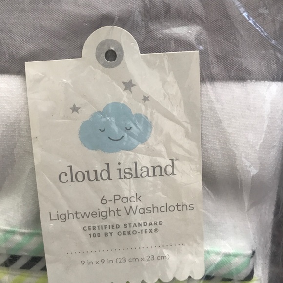 Cloud Island 6 Piece Baby Lightweight Washcloths - Picture 3 of 3